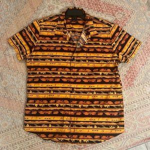 Disney our universe lion king short sleeve button up